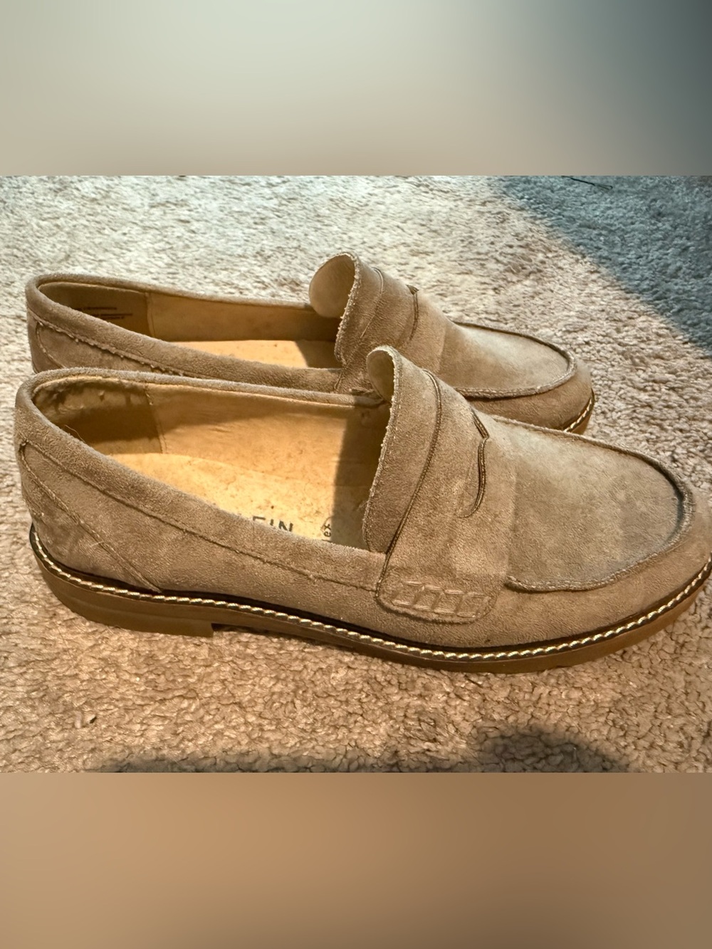 Anna Klein Penny Loafers in Taupe